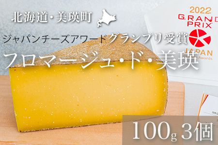 チーズ グランプリ受賞 100g×3個 北海道チーズ 本格的ハードチーズ  [016-57]