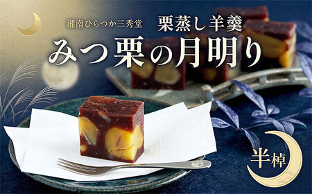 和菓子 栗蒸し羊羹 みつ栗の月明かり 半棹 ようかん