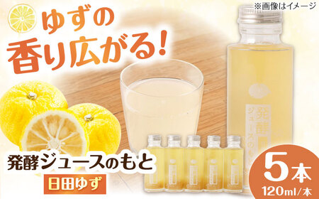 【お中元対象】発酵ジュースのもと〈日田ゆず〉120ml×5本 ジュース ゆず 果実飲料[ARDA002]