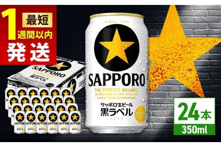 サッポロビール 黒ラベル 350ml 24本 生ビール 缶ビール 大分県日田市 ARDC009