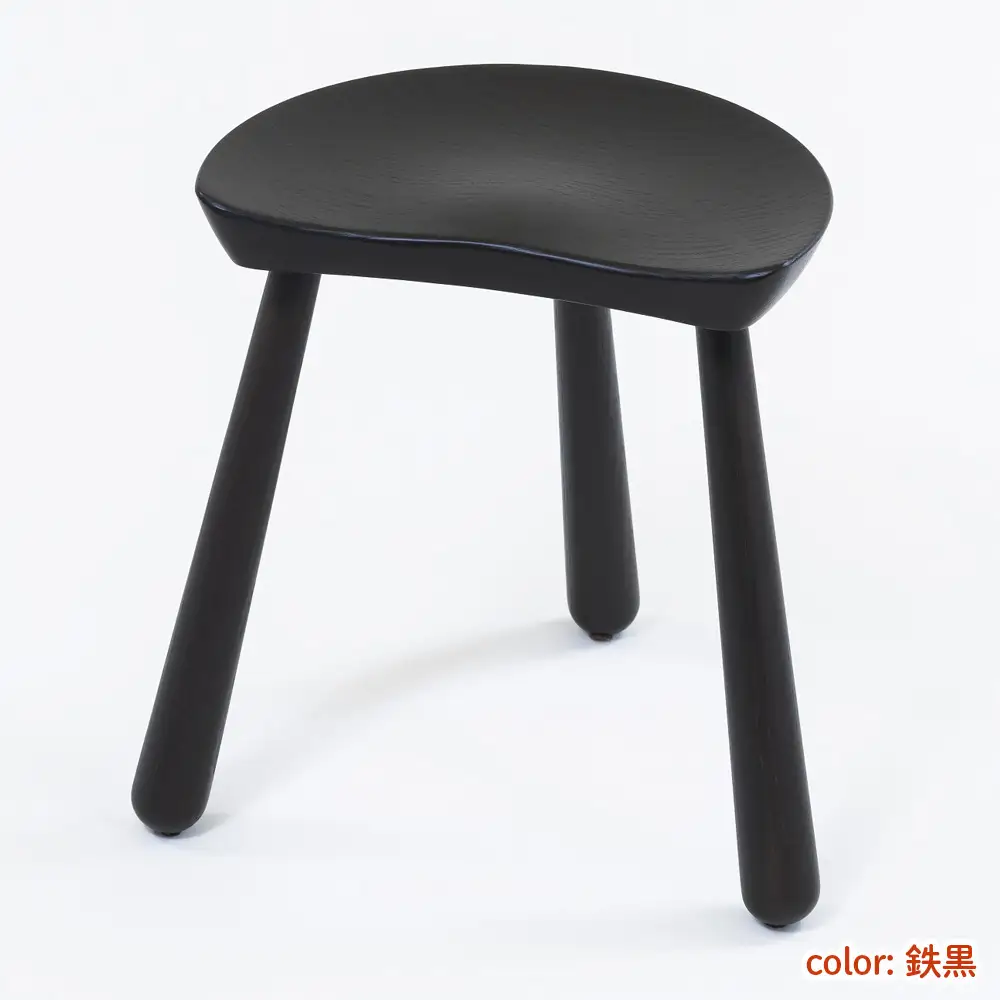 WK58．muku milk stool color（鉄黒） No.1027-02