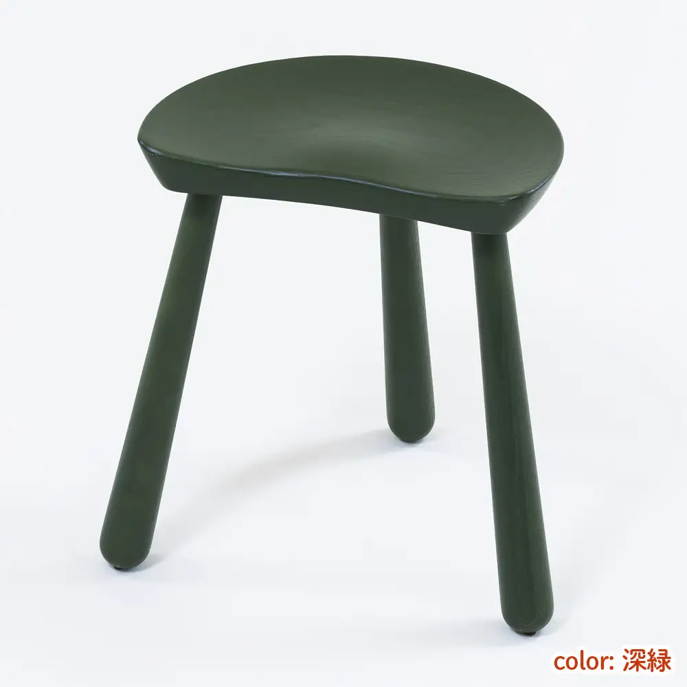 WK58．muku milk stool color（深緑） No.1027-04