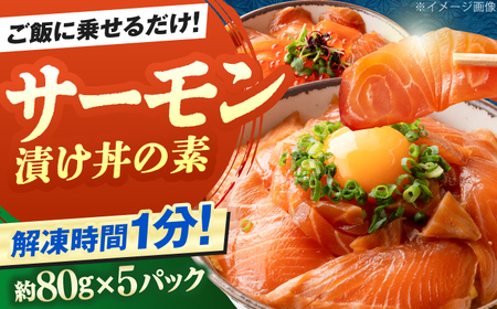 高知の海鮮丼の素「サーモンの漬け」約80g×5パック 【興洋フリーズ株式会社】 [ATBX087]