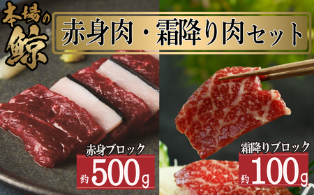 鯨赤身 霜降り  計600g 鯨 FG045