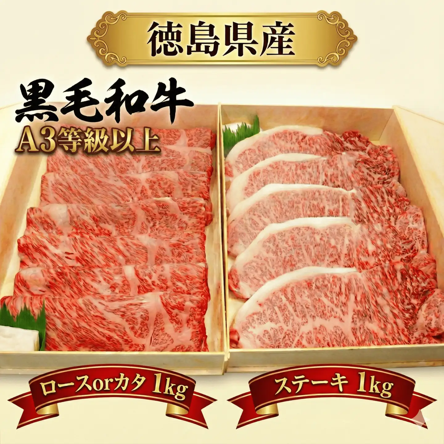 国産 黒毛和牛 徳島和一牛 計2kg 牛肉 ローススライス 1kg サーロインステーキ 1kg【 牛肉 】