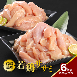 宮崎県産若鶏ササミ 小分け 6㎏ K16_0124