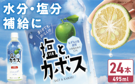塩とカボス 495ml×24本 ジュース 塩 カボス  [ARDC015]