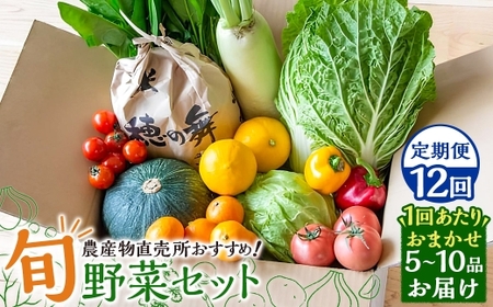 【全12回定期便】 農産物直売所おすすめ！ 旬野菜 セット 5～10品目 ／ やさい 旬 野菜 詰合せ 詰め合わせ 新鮮 産地直送 ふるさと おまかせ お楽しみ きんかい味彩市 長崎県 長崎市