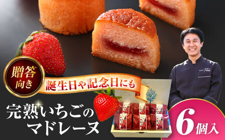 いちごのマドレーヌ いちご農園 6個入 マドレーヌ【配達不可：離島】[AEAU005]