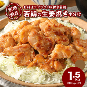 宮崎県産若鶏の生姜焼き 小分け 1.5㎏_K16_0131_1