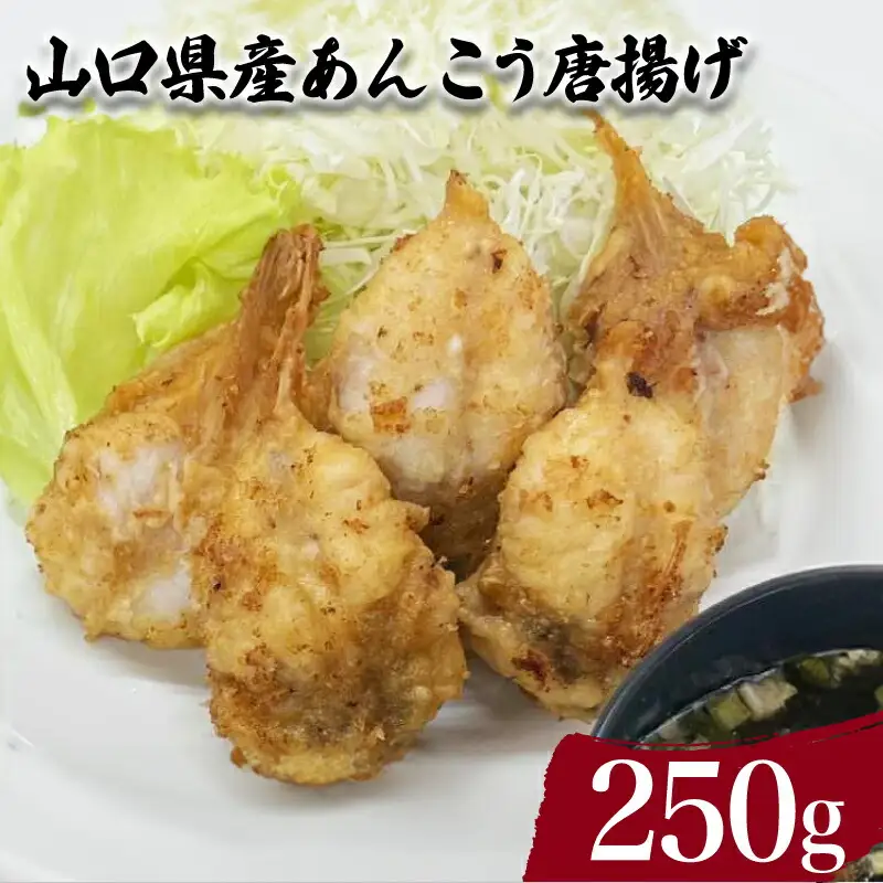 山口県産 あんこう 唐揚げ 250g ( 鮮魚 魚介 海鮮 鮟鱇 海の幸 加工品 惣菜 お手軽 便利  簡単調理 揚げるだけ おかず ごはんのお供 ご飯 お米 夕食 おやつ おつまみ 酒 ビール ) 下関 山口 JD008