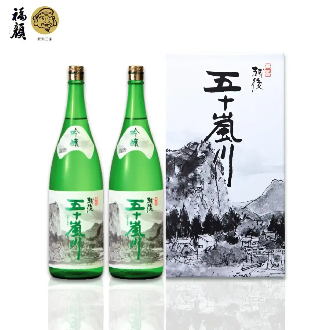 吟醸酒 越後五十嵐川 1800ml×2本 化粧箱入 日本酒 一升瓶 [福顔酒造]【017S123】