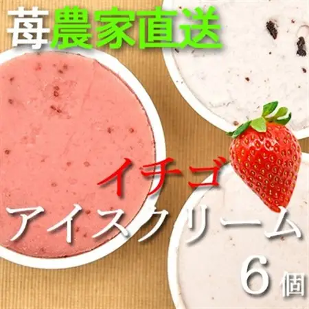 イチゴ農家のこだわり いちごアイスクリーム詰め合わせセット　Bell Farm(3種×2個)6個【配送不可地域：離島】【1082439】