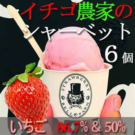 農家直送!の美味しい いちごシャーベット　BELL FARM 2種×3　6個セット【配送不可地域：離島】【1384266】