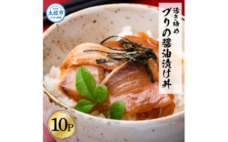 活き締めブリの醤油漬け丼 10パックセット 鰤 ぶり 漬け丼 漬け 丼 素 海鮮 醤油漬け 小分けパック まとめ買い お茶漬け 一人暮らし お取り寄せグルメ 海鮮丼【企業組合　宇佐もん工房】 [BQAB062]