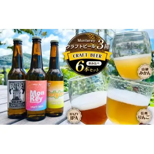 クラフトビール6本 3種飲み比べセット