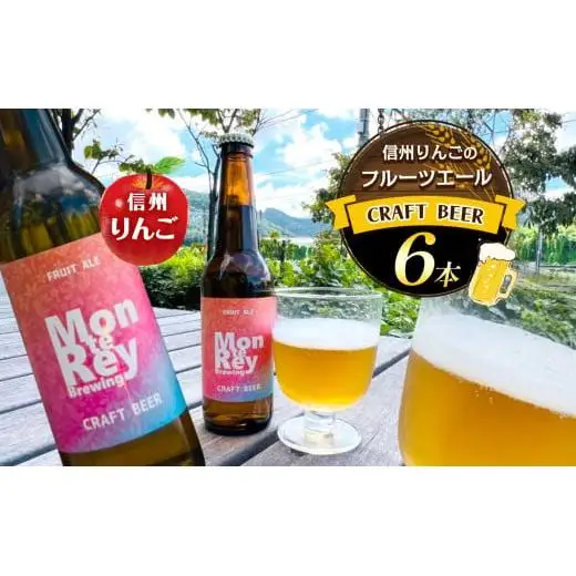 クラフトビール6本 信州りんごのフルーツエール