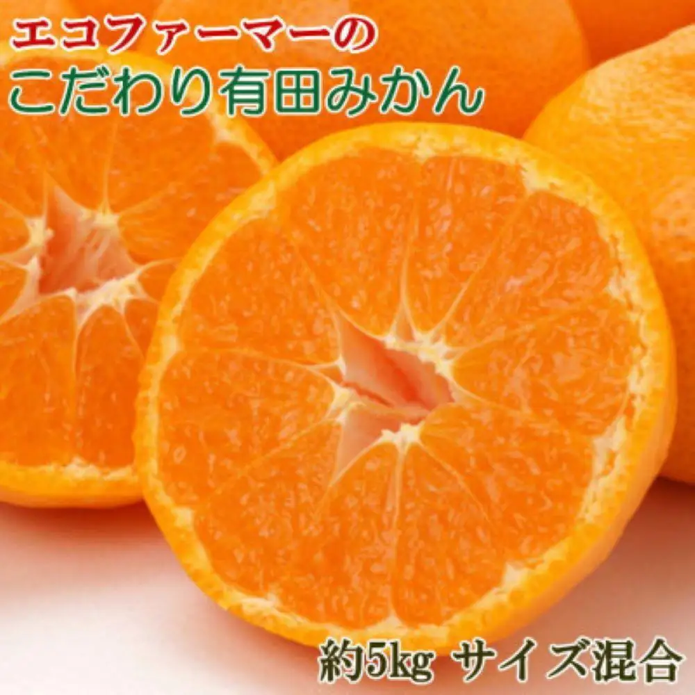 エコファーマーのこだわり 有田みかん 約5kg サイズ混合 秀・優品 ★2026年11月中旬頃より順次発送