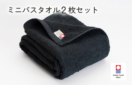 （今治タオルブランド認定）今治ベーシックタオル　ミニバスタオル　2枚セット（ブラック） [I002120MBT2BK]