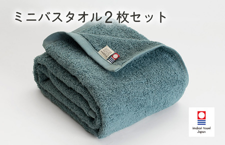 （今治タオルブランド認定）今治ベーシックタオル　ミニバスタオル　2枚セット（グリーン） [I002120MBT2G]