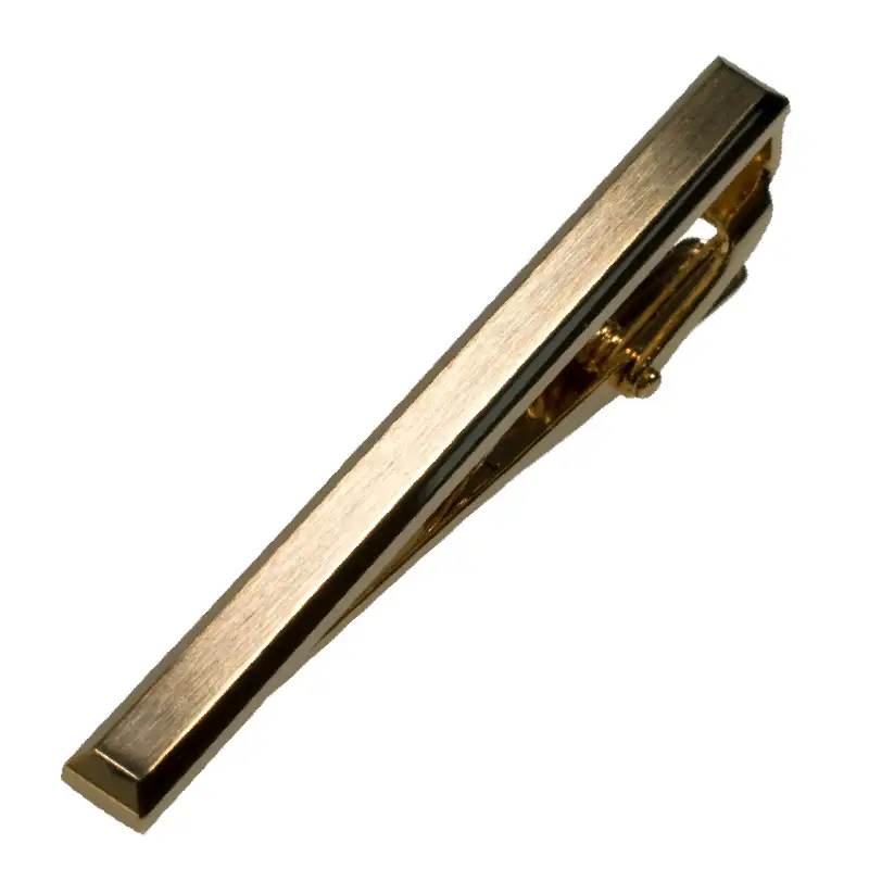 ４面カットネクタイピン ライトゴールド