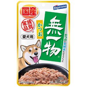【定期便】全3回　ペットフード愛犬用無一物(R)パウチかつお60g【はごろもフーズ】