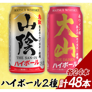 【松井酒造】マツイハイボール缶 2種(山陰ハイボール、大山ハイボール) 350ml 48缶セット