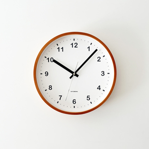 KATOMOKU plywood clock 木製掛け時計（ライトブラウン）km-36M