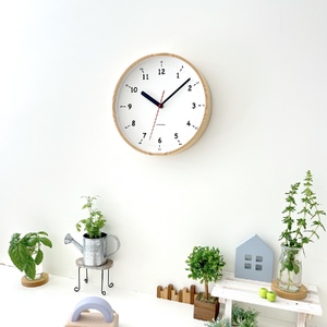 KATOMOKU plywood clock 10 ナチュラル　km-76NA