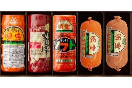 明宝ハム3種類とソーセージ2種類の5本入