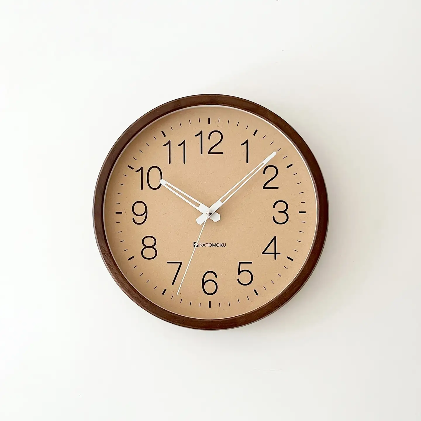 KATOMOKU muku clock≪km-45BR≫木製掛け時計(ブラウン)【B-77-B1】