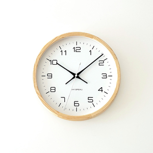KATOMOKU muku clock 木製掛け時計（ナチュラル）km-94NA