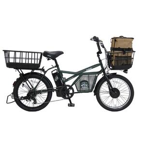 【ふるさと納税】 完成品 ペット乗せ 電動自転車 ミニベロ eカーゴバイク ペットポーター GRC-515L-PET 20インチ OGK 電動アシスト自転車 シマノ製外装7段変速【本体：マットオリーブ×リュック：キャメル】