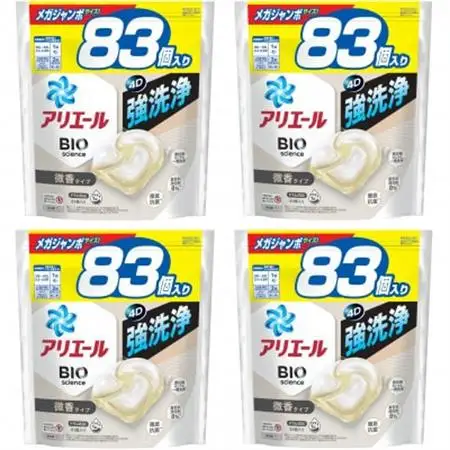 P＆G　アリエールジェルボールプロ　微香　つめかえメガジャンボサイズ(83個入) 4個セット_雑貨・日用品 洗剤 日用品 _【1553058】