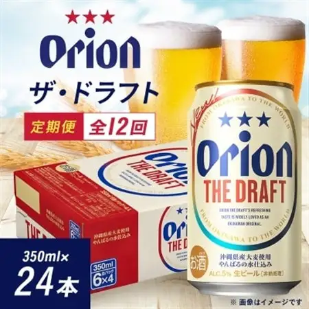 【毎月定期便】オリオンビール ザ・ドラフト(350ml×24缶)全12回【4058705】