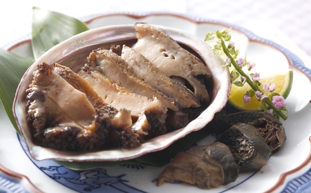 天然黒あわびのクエだし柔らか煮(中)4枚セット