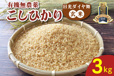 [数量限定／令和7年度米] こしひかり《日光ダイヤ舞／玄米3kg》 [0933]