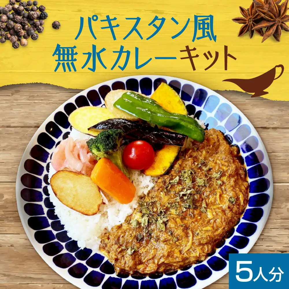 スパイスカレーキット　札幌発祥パキスタン風無水カレー5人分（1セット）