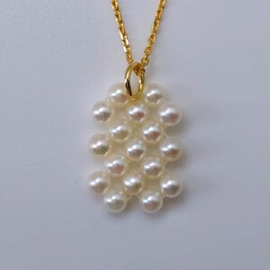真珠 アクセサリー パール 3.0mm 3.5mm ペンダント アコヤ真珠 あこや 普段使い 贈答 プレゼント ギフト 誕生日 おしゃれ 三重 伊勢志摩  /小さな贅沢Knitting Pearlペンダント「チャーム」