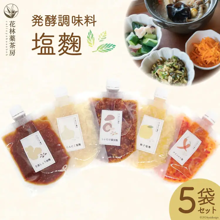 塩麹 発酵調味料塩麹 5袋 セット [花林薬茶房 熊本県 五木村 51120337]