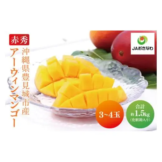 菜々色畑の赤秀アーウィンマンゴー 3～4玉(約1.5kg)【化粧箱】