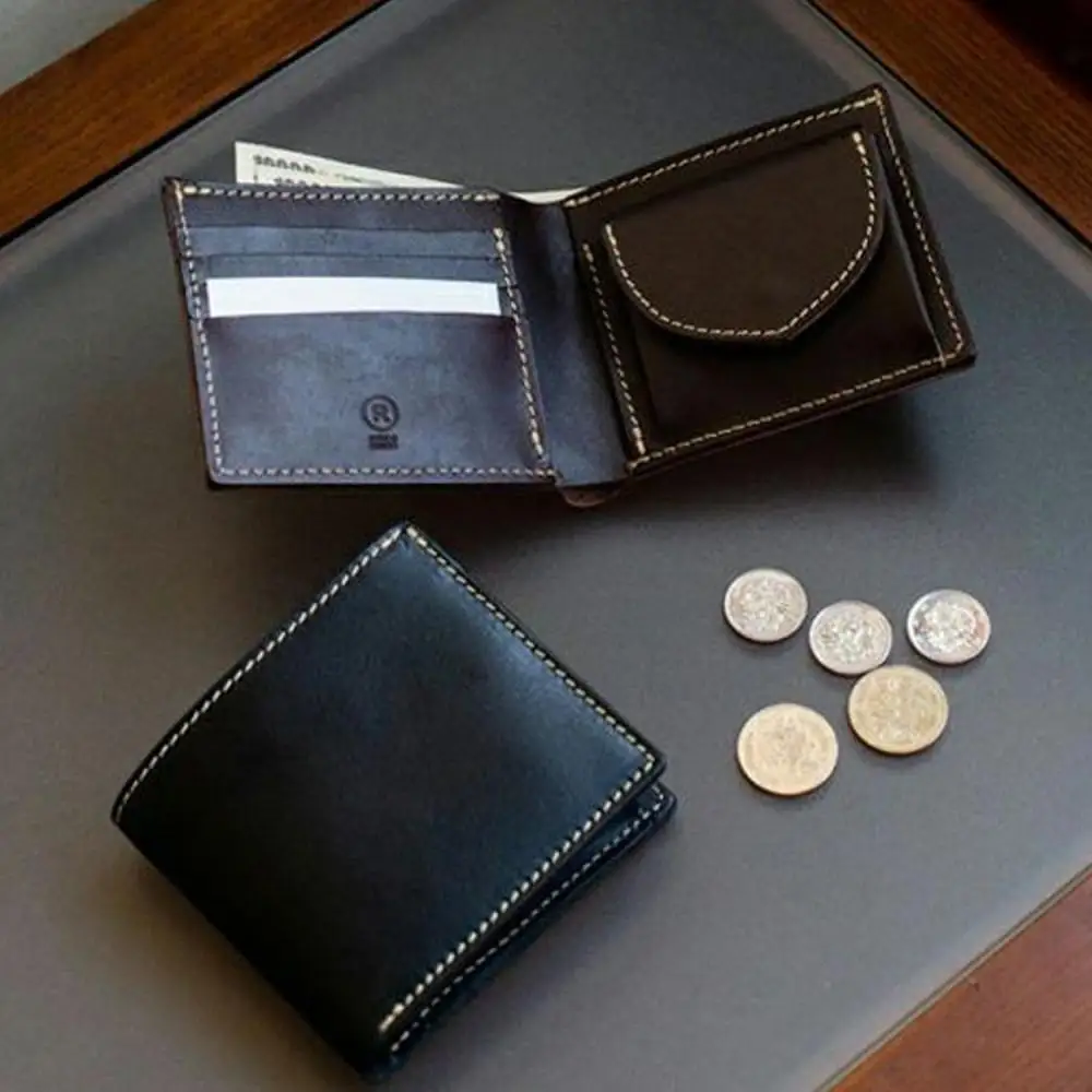 2つ折り財布 【福岡市内製造】 | 革製品 レザーグッズ 雑貨 日用品 おすすめ 送料無料 ブラック