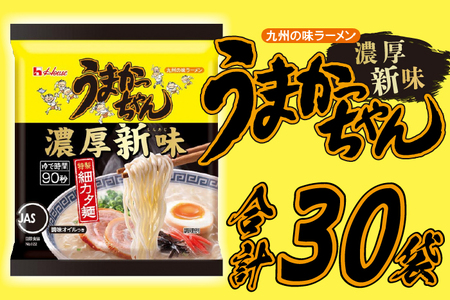うまかっちゃん　濃厚新味　30食（5食入り×6パック）[M244-3]　ラーメン 豚骨 インスタント 乾麺 即席麺 拉麺 保存食 九州