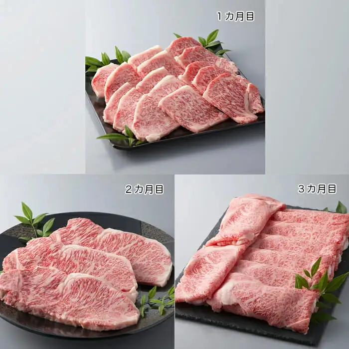 【A-008】大吉商店 近江牛ロースづくしコースＡ（頒布会３カ月） ［高島屋選定品］