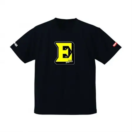 JTTA公認　卓球ユニフォーム【男女兼用(ドライ):Sサイズ】アルファベット　E　ブラック_装飾品・工芸品  洋服 _【1565652】