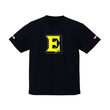 JTTA公認　卓球ユニフォーム【男女兼用(ドライ):Lサイズ】アルファベット　E　ブラック_装飾品・工芸品  洋服 _【1565660】