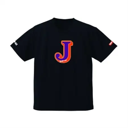 JTTA公認　卓球ユニフォーム【男女兼用(ドライ):Lサイズ】アルファベット　J　ブラック_装飾品・工芸品  洋服 _【1566472】