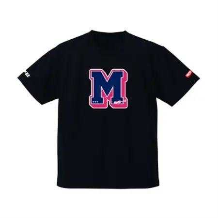JTTA公認　卓球ユニフォーム【男女兼用(ドライ):Lサイズ】アルファベット　M　ブラック_装飾品・工芸品  洋服 _【1566531】