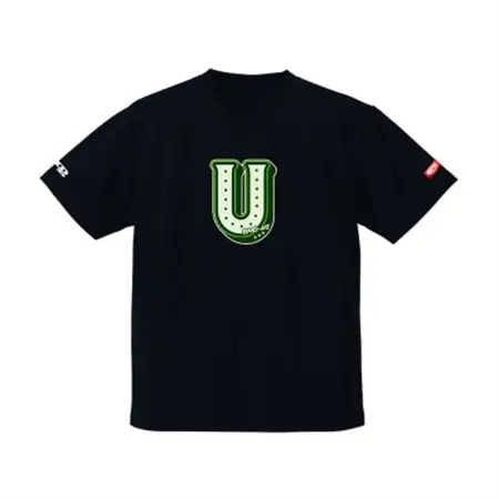 JTTA公認　卓球ユニフォーム【男女兼用(ドライ):Sサイズ】アルファベット　U　ブラック_装飾品・工芸品  洋服 _【1566769】