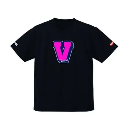 JTTA公認　卓球ユニフォーム【男女兼用(ドライ):Mサイズ】アルファベット　V　ブラック_装飾品・工芸品  洋服 _【1566789】